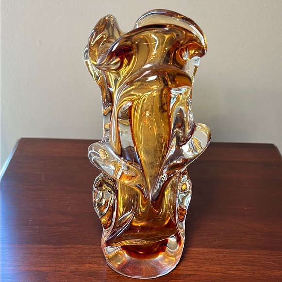 Vintage Other - Vintage Czech Art Glass Vase by Jan Beranek for Skrdlovice